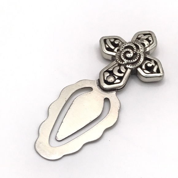 Bookmark Cross Silver Plate Scrolled Faith Gift Friend Quiet Luxury - Picture 2 of 8